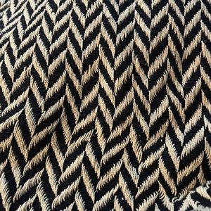 Arkwright LLC chevron navy blue and cream color throw.  Size 50x70”
